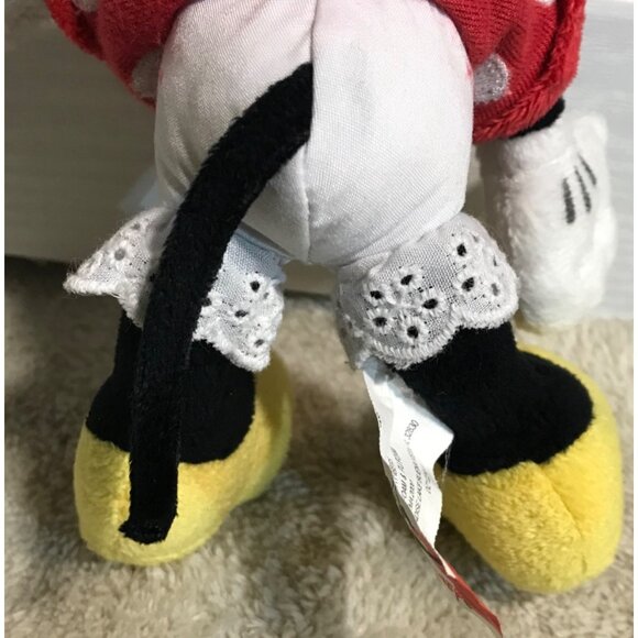 Disney NYC Minnie Mouse Plush Toy With Red Polka Dot Bow & Skirt 8" - Picture 7 of 10